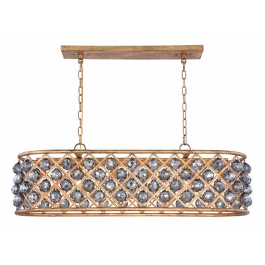 Madison 13" Polished Nickel 6 Light Chandelier With Silver Shade Royal Cut Crystal Trim
