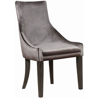 Phelps Upholstered Demi Wing Chairs Grey Set of 2