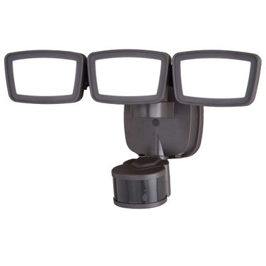 13.25 Inch 3 Light LED CCT Adj. Outdoor Motion Sensor Security Flood Light In Bronze