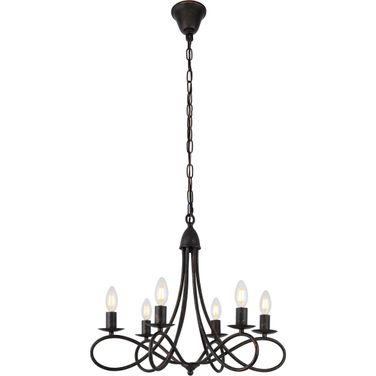 Lyndon 24" Dark Bronze 6 Light Pendant