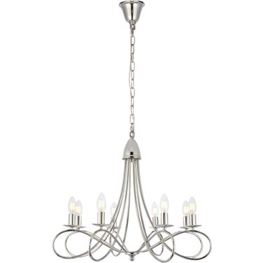 Lyndon 28" Polished Nickel 8 Light Pendant