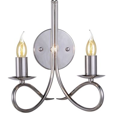 Lyndon 10" Polished Nickel 2 Light Wall Sconce