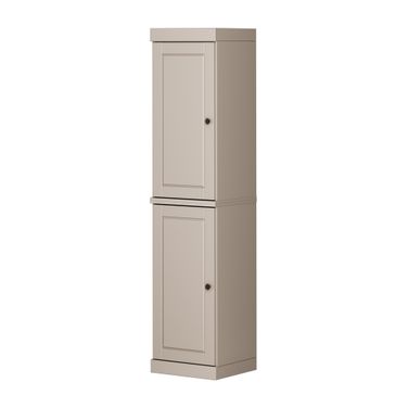 16.5 Inch Pantry Cabinet with Raised Panel Doors and Adjustable Shelves In Beige