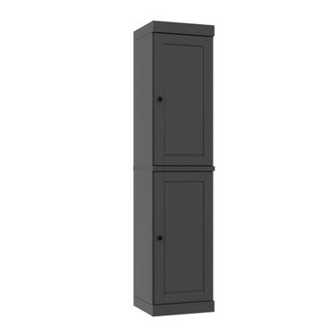 16.5 Inch Pantry Cabinet with Raised Panel Doors and Adjustable Shelves In Gray