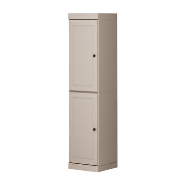 16.5 Inch Pantry Cabinet with Shaker Doors and Adjustable Shelves In Beige