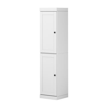 16.5 Inch Pantry Cabinet with Shaker Doors and Adjustable Shelves In White