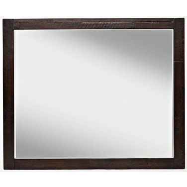 Jackson Distressed Acacia Master Mirror In Distressed Dark Brown