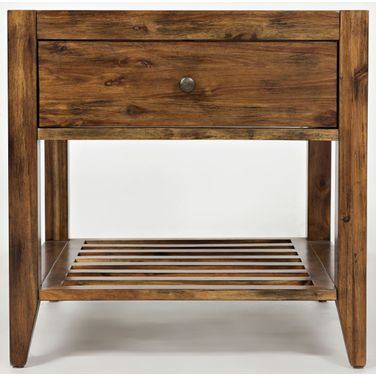 Beacon Street Square End Table In Brown
