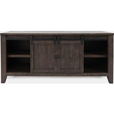 Madison County 60 Inch Barn Door Console In Brown
