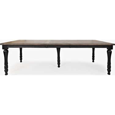 Madison County Rectangle Extension Dining Table In Vintage Black