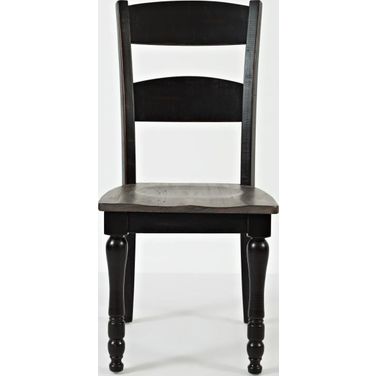 Madison County Ladderback Dining Chair Set of 2 In Vintage Black