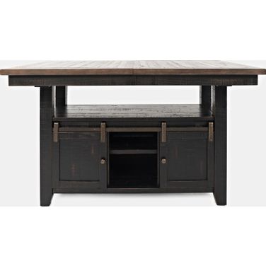 Madison County Adjustable Height 72 Inch Dining Table In Vintage Black