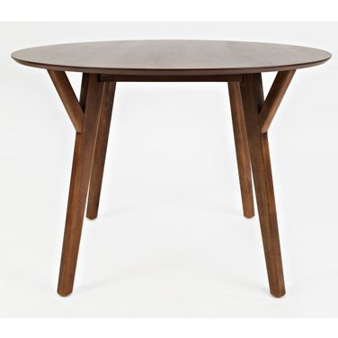 Copenhagen 44 Inch Round Dining Table In Medium Brown