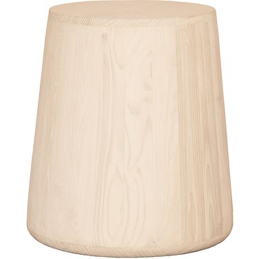 18 Inch Solid Wood Round End Table In Natural