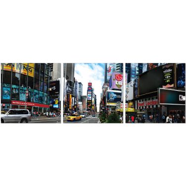 Black and Orange Times Square Wall Art