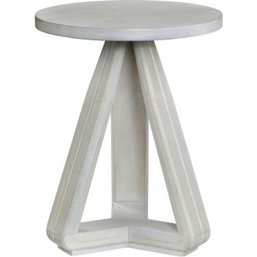 19 Inch Round Accent/End Table In White