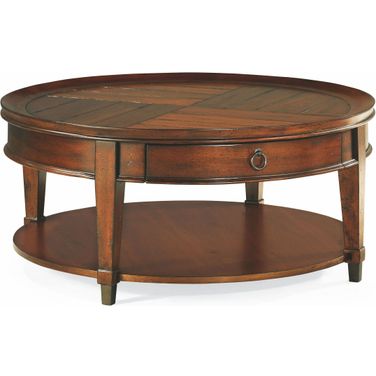 Sunset Valley Rich Mahogany Round Cocktail Table