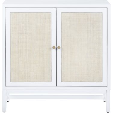 2-Door Accent Cabinet In White and Cream