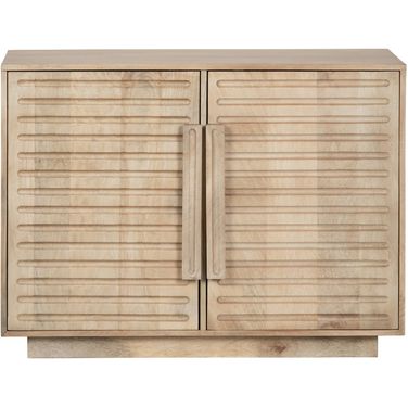 2-Door Solid Wood Accent Cabinet In Brown