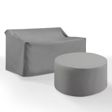 2 Piece Outdoor Furniture Cover Set In Gray
