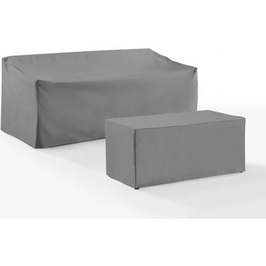 2 Piece Outdoor Furniture Cover Set In Gray