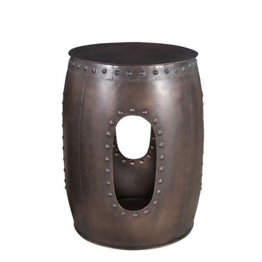 20 Inch Iron Round End Tables In Copper