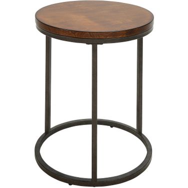 20 Inch Manufactured Wood Square End Table In Black and Gray