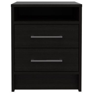 20 Inch Wood Two Drawer Nightstand