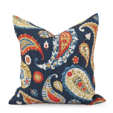 20 x 20 Pillow Boteh Indigo - Down Insert