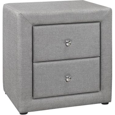 21 Inch Grey Linen Night Stand