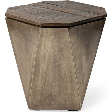 21 Inch Solid Wood End Table In Brown