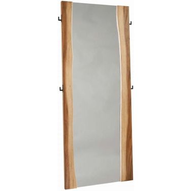 Winslow Wood Standing Mirror Smokey Walnut and Coffee Bean