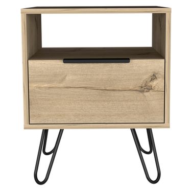 22 Inch Wood Nightstand In Oak