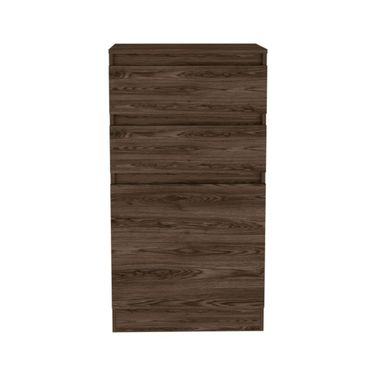 23 Inch Two Drawer Standard Chest In Dark Brown