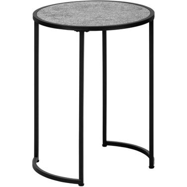 24 Inch Accent Table In Grey Stone Look