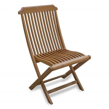 24 Inch Solid Wood Indoor Outdoor Deck Chair In Brown