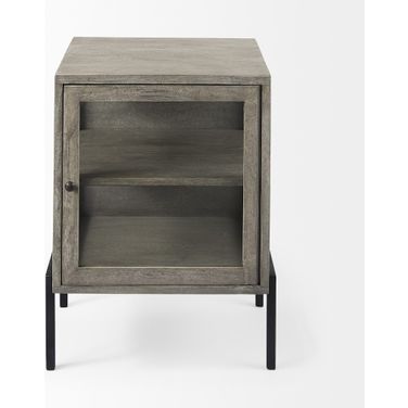 24 Inch Solid Wood Square End Table In Brown