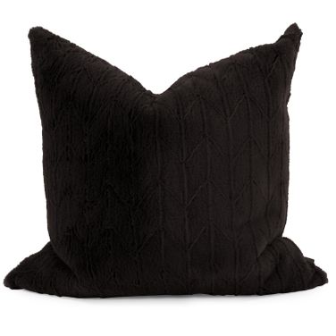 24 x 24 Angora Ebony Pillow - Down Insert
