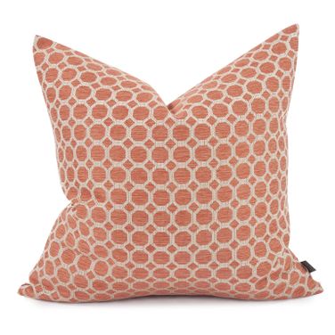 24 x 24 Pyth Coral Pillow - Down Insert
