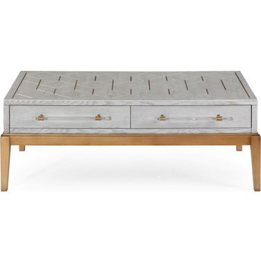 Metro Oyster White Rectangular Cocktail Table