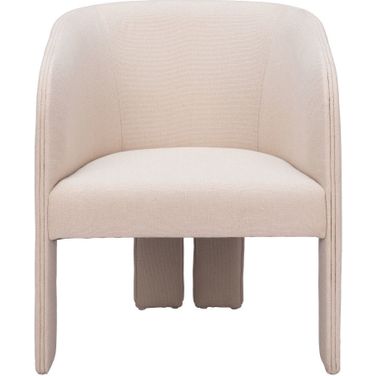25 Inch Upholstered Arm Chair In Beige