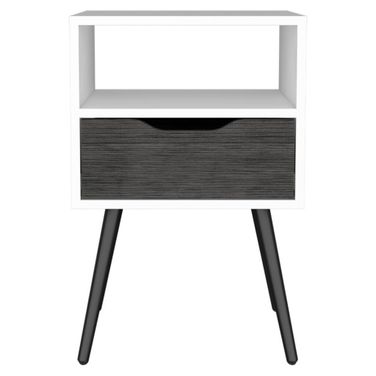 25 Inch Wood One Drawer Nightstand
