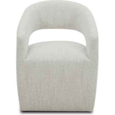 26 Inch Fabric Arm Chair In Cream
