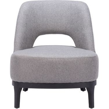 26 Inch Upholstered Lounge Chair In Gray and Black
