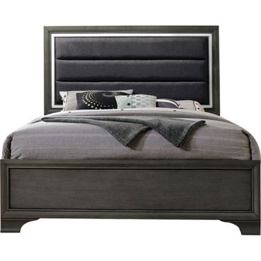 Carine II King Panel Bed In Gray
