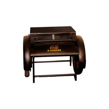 27 Inch Steel End Table In Black