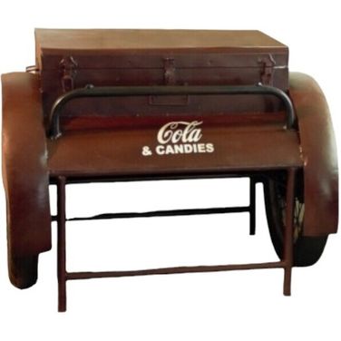 27 Inch Steel End Table In Maroon
