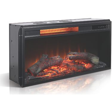 28 Inch Log Fireplace Insert In Black