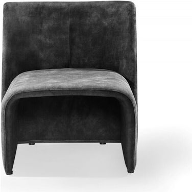 28 Inch Velvet Side Chair In Dark Slate Gray
