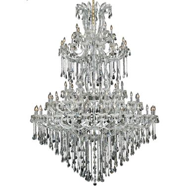 2801G96C/RC Maria Theresa 72" Chrome 85 Light Chandelier With Clear Royal Cut Crystal Trim